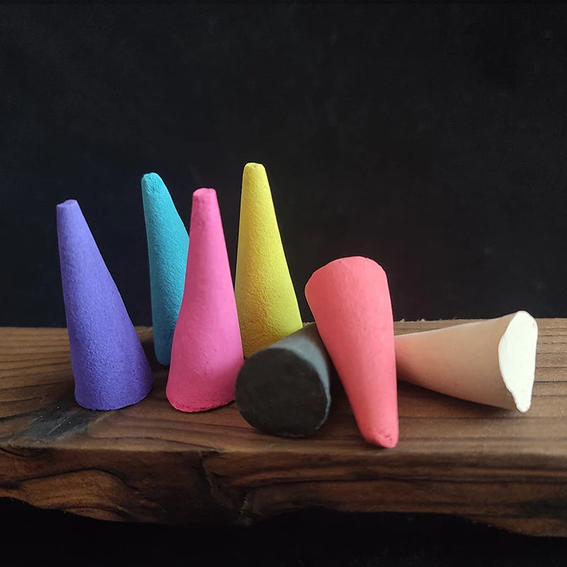 100g Plus Sandalwood Incense Cones 25 Minutes Per Piece Tower Incense Lavender Jasmine Fresh Air Scents for Home