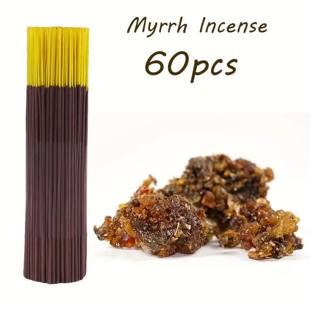 0/120/280 Pieces, Natural Myrrh Incense, Suitable for Air Purification, Yoga, Meditation, Work, Fitness, Home, Outdoor Purification and Relaxation.