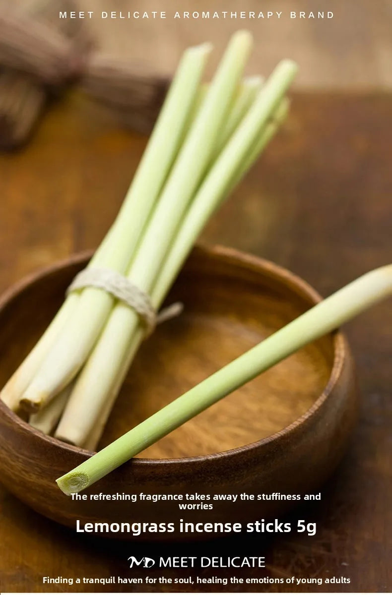 Sandalwood & Agarwood Incense For Study, Lemongrass Aroma For Living Room & Bathroom