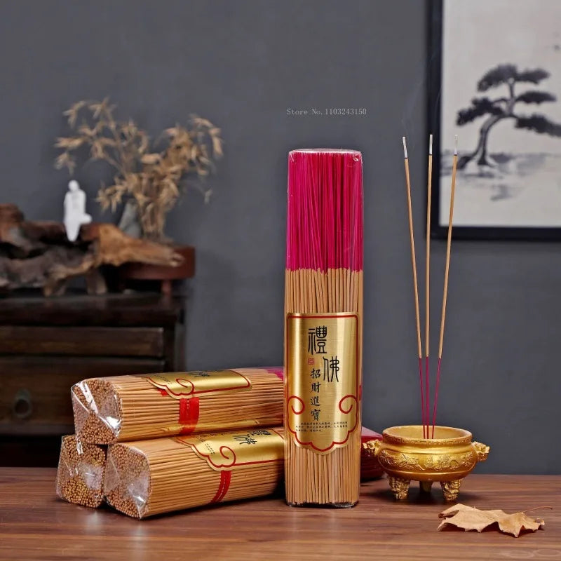 250/500g Smokeless Sandalwood 32.5cm Natural Stick Temple Ritual Buddha Aromatherapy Soothing Essence Purifying Air Fragrance