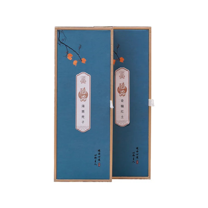 Agarwood Incense Sticks Natural Qinan Red Earth Line Incense Gift Box 10g 21cm for Meditation Prayer and Home Fragrance