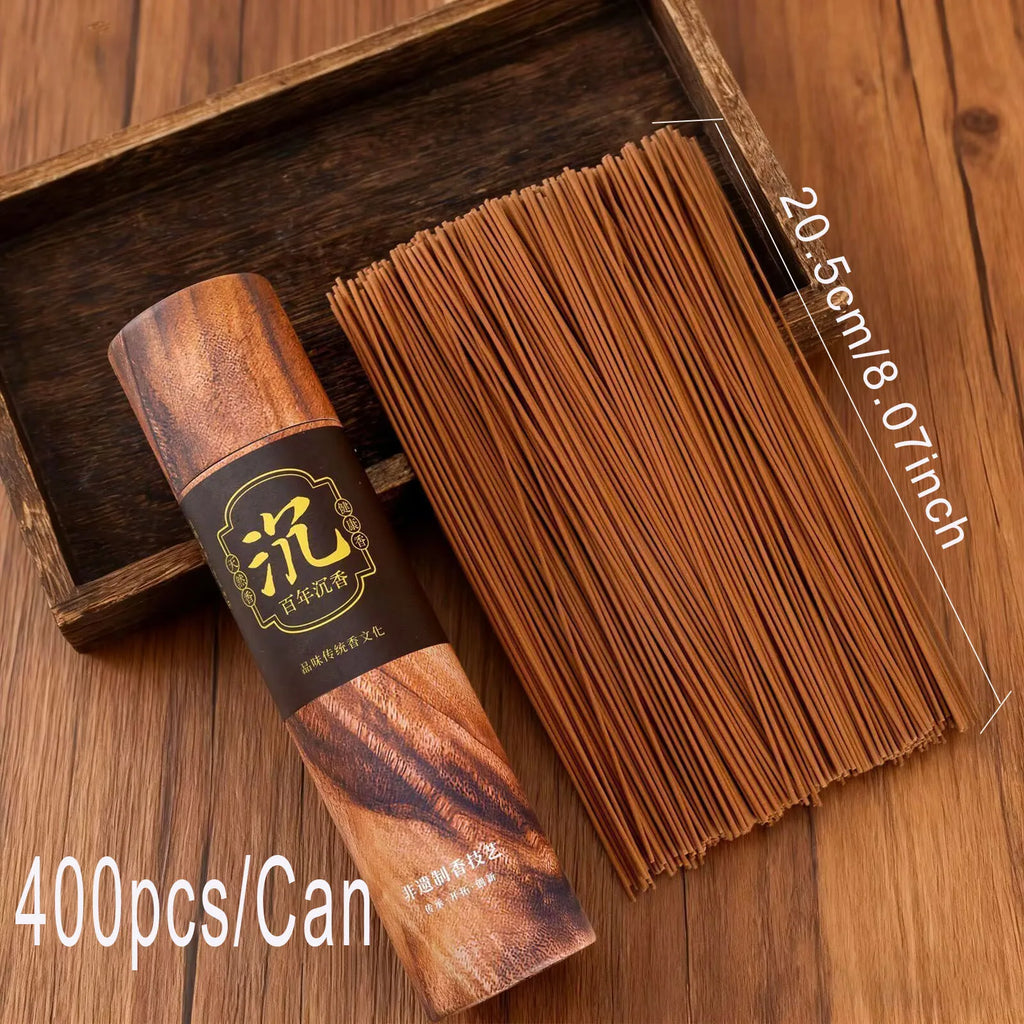 400pcs/tube, Natural agarwood incense sticks and incense sticks, suitable for meditation and long-lasting fragrance use