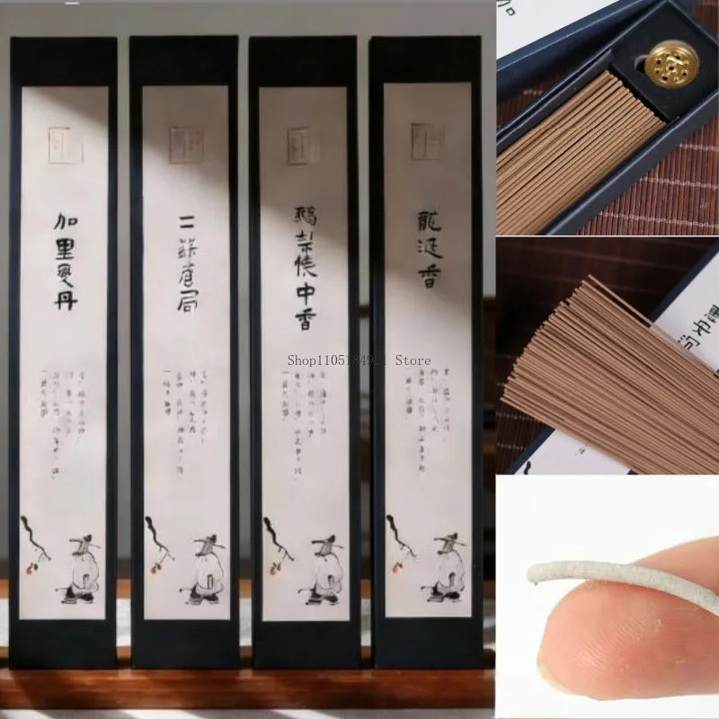 30G Boxed 21CM Natural Agarwood Incense Stick Household Indoor Tea Room Meditation Purification Soothing Spirit Aromatherapy