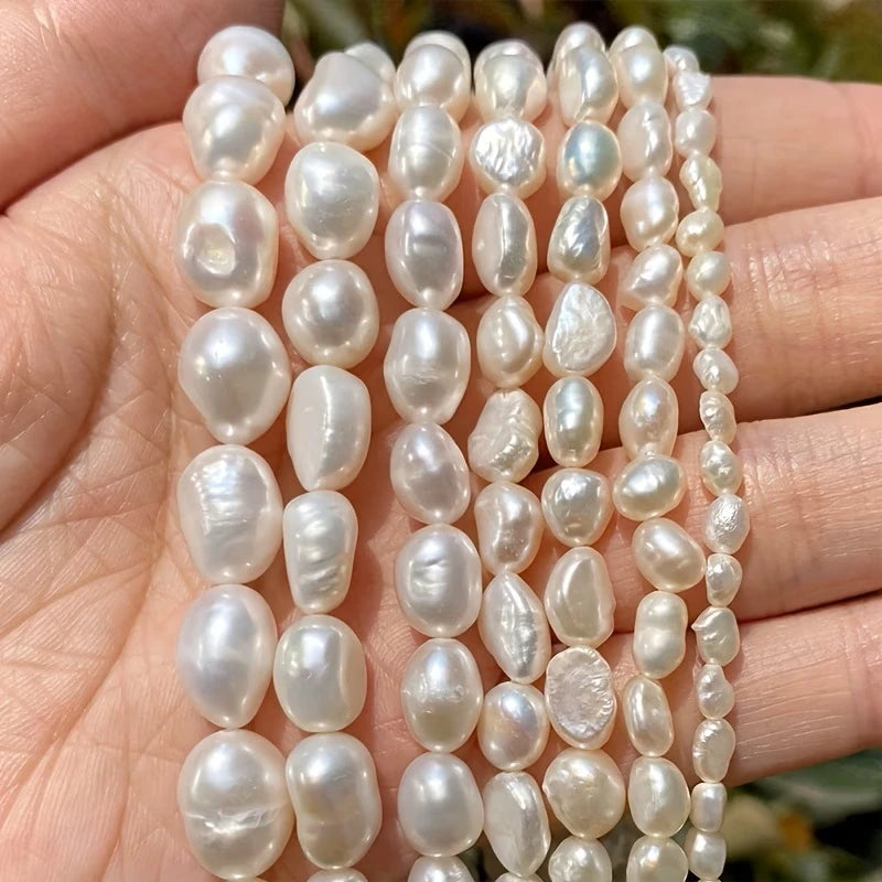 Natural Freshwater Pearls Rice Beads Baroque Pearls 4-11mm Loose Spacer Beads for Jewelry Making Supplies DIY Necklace Bracelet