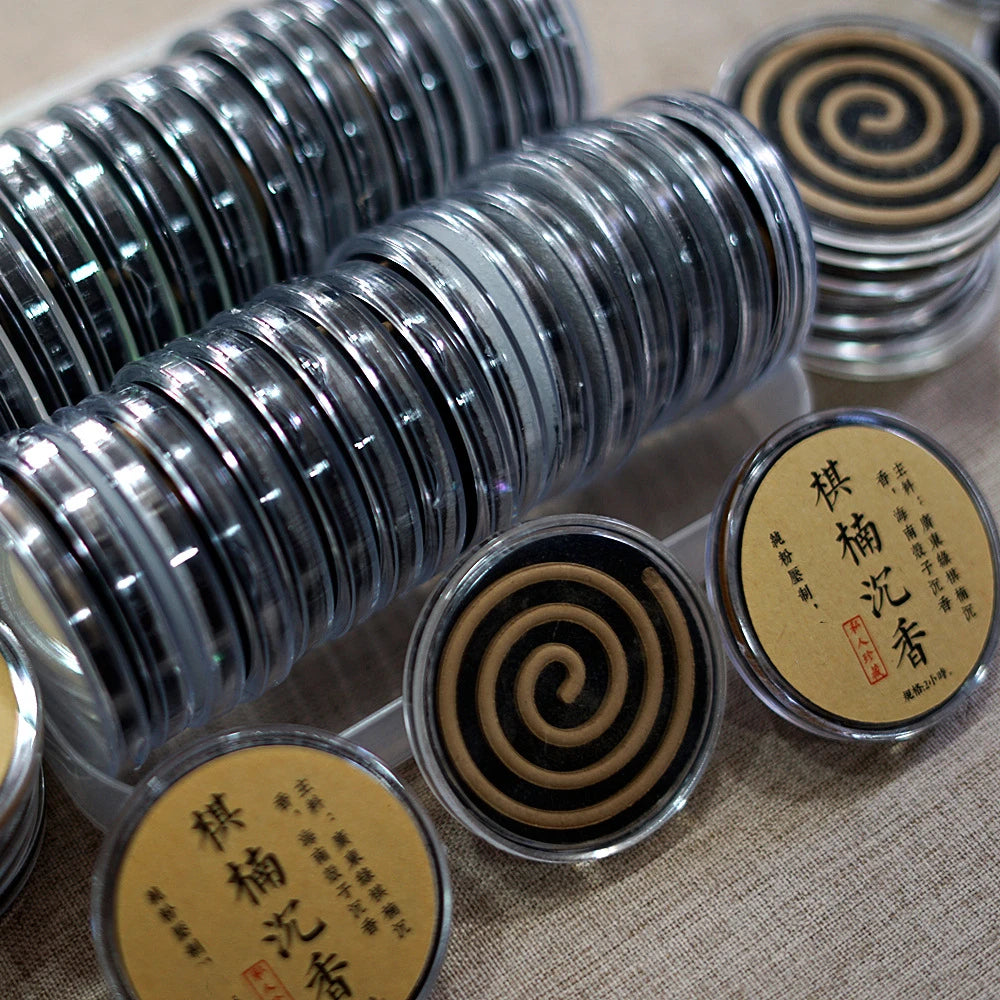 10 Pcs Stick-Free Kyara Agarwood Coil Incense