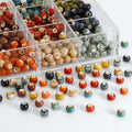 50Pcs 6mm Round Ceramic Beads DIY Bracelet Necklace Hole Beads Handmade Porcelain Beads For Jewelry Making Accessories