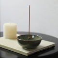 Decorative Retro Incense Holder Zen Style Sturdy Incense Stick Burner Round Ceramic Agarwood Tray Meditation