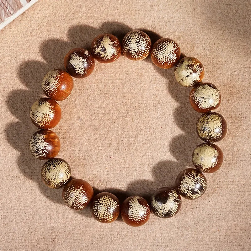 Vietnam Nha Trang Agarwood, Jadeite & Amber Buddhist Prayer Bead Bracelets - Unisex Jewelry Gifts