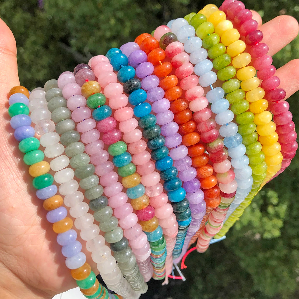 Natural Stone Rondelle Beads 5x8mm, 75pcs