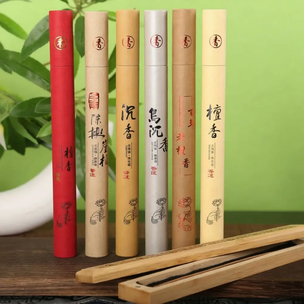 Natural Incense Sticks Sandalwood Agarwood Aromatic Scent Indoor Meditation Yoga Zen Relaxation Air Purifier Home Fragrance
