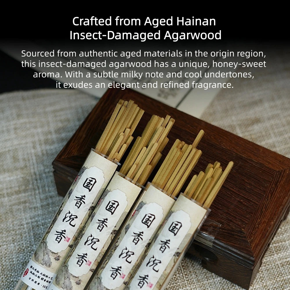 10g Binder-Free Guo Xiang Agarwood Incense Square Pillar