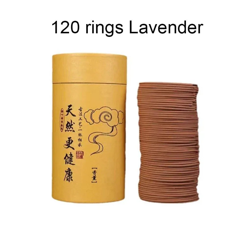 48/50/120 Pcs/Box Natural Incense Coils 3-4 Hours Sandalwood Lavender Mild Fragrance Coil Incenses Scents for Home
