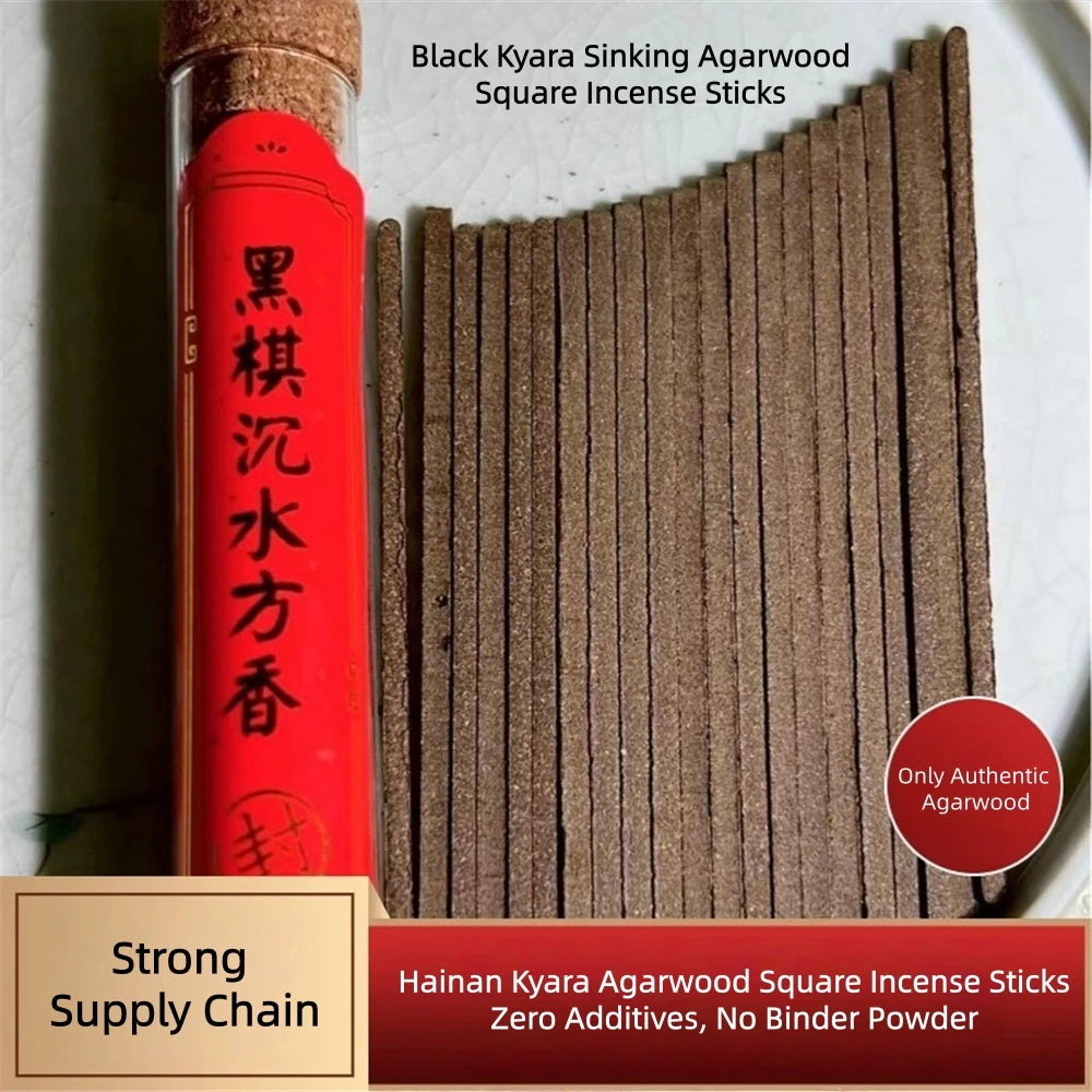 Black Kyara Agarwood Square Incense Sticks