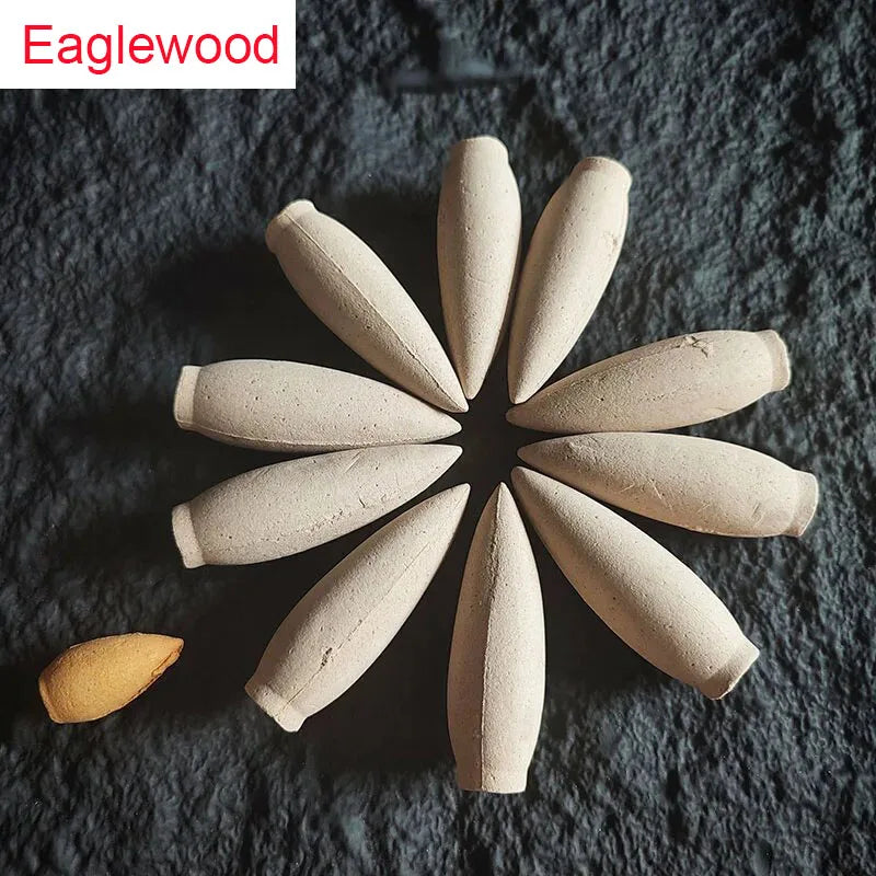 100g About 15 Pieces Oversized Natural Backflow Incense Cones 30 Minutes Sandalwood Scents for Home 6cm Cone Incenses Bulk Sale