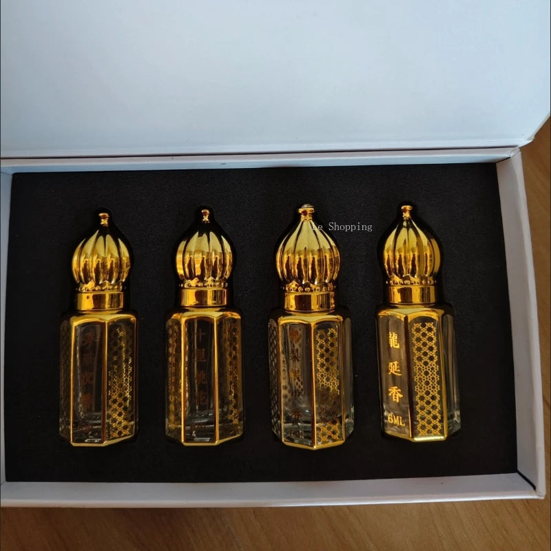 Agarwood Essential Oil 6ml * 4 Bottles Gift Box/Pure Essential Oil Indoor Household Air Purification To Remove Odor Calm Nerves
