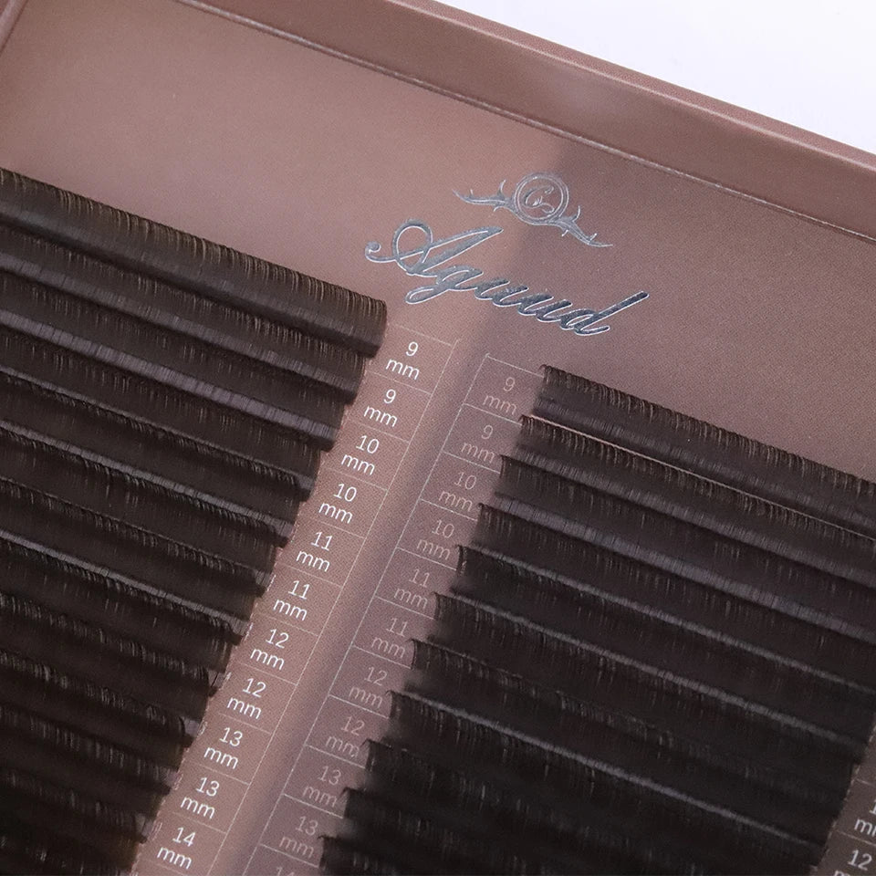 AGUUD 32 Rows Brown Individual Eyelash Extensions