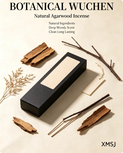 Hot Trending Wuchen Incense Sticks, Natural Agarwood Incense, 20g About 95 Sticks, Deep Woody Scent for Home Meditation Yoga