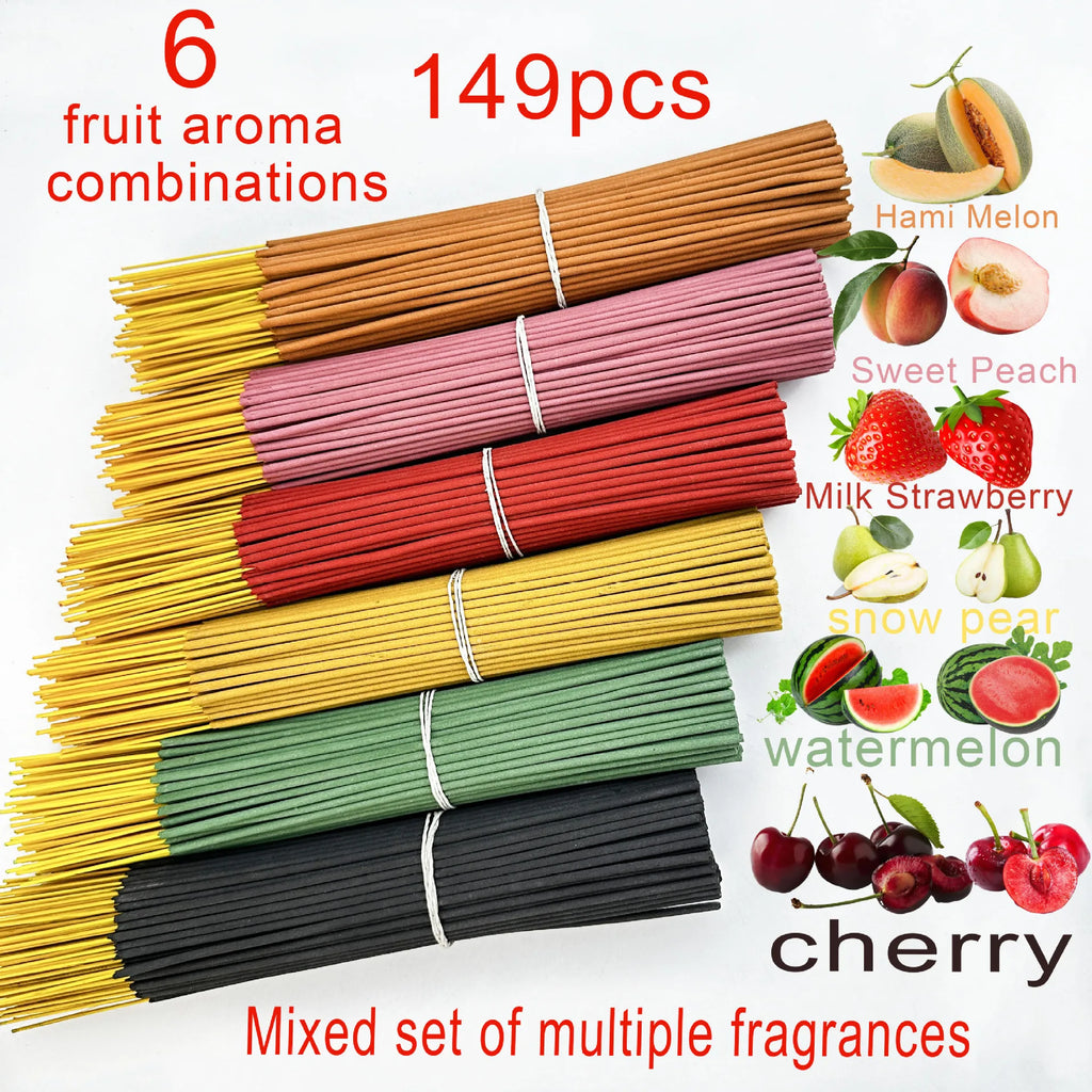 6 fruit flavored 25cm incense sticks with string fragrance for offices to remove odors and maintain long-lasting fragrance