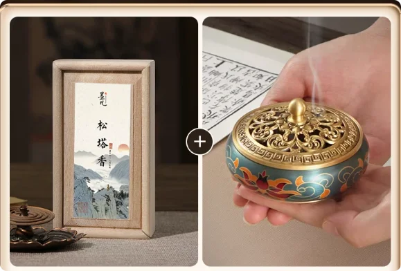 Natural "pine tower incense" agarwood pan incense indoor authentic ancient pine cone Chinese aromatherapy