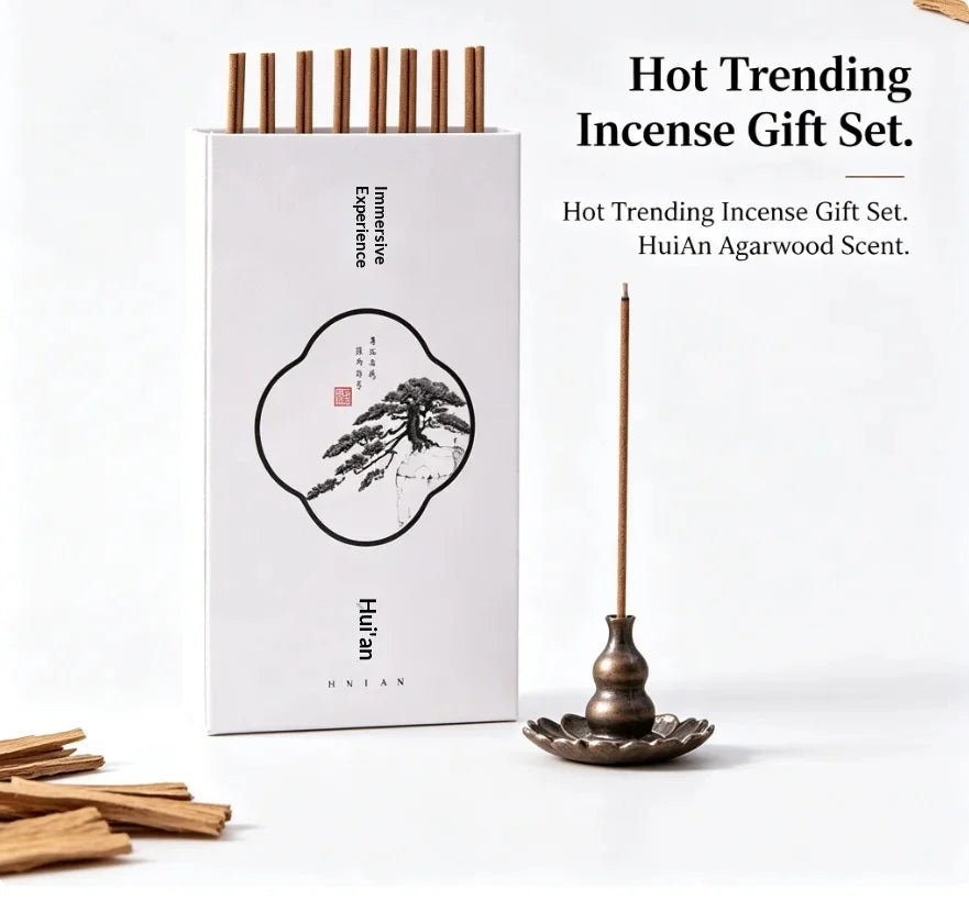 Hot Selling 2x20g Incense Gift Set HuiAn and Love Series Natural Agarwood Stick Incense.  incense cones palo santo jasmine