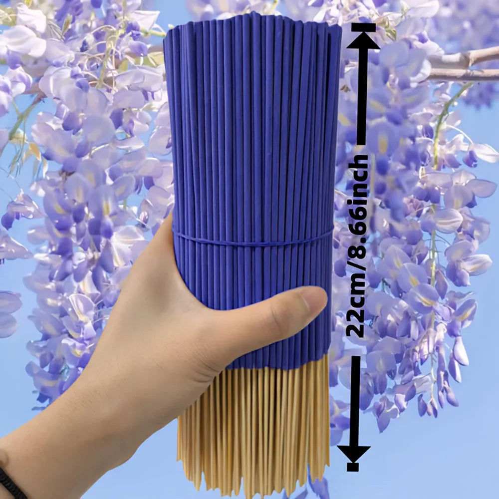 Natural Wisteria Incense Sticks - 56/164/364 Sticks, 22cm Size, Wooden Incense Sticks, Used for Spiritual Purification, Eliminating Negative Energy, Home and Office Decoration, Halloween, Christmas, Meditation Aid, Meditation Incense, Holiday Decoration