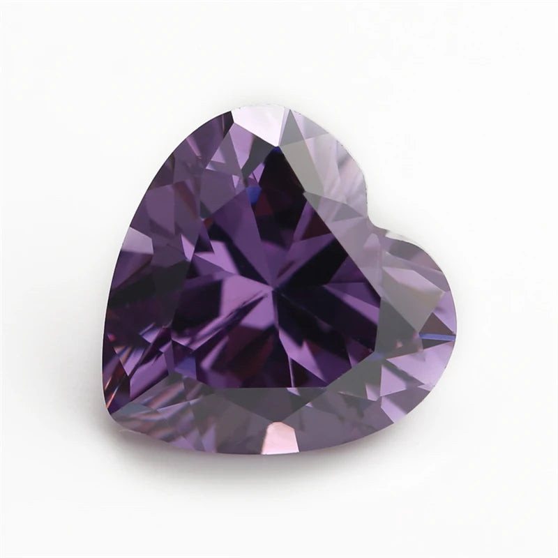 Size 3x3mm~10x10mm Heart Shape Loose Cubic Zirconia Stone 5A Zircon CZ Synthetic Gemstone For Jewelry