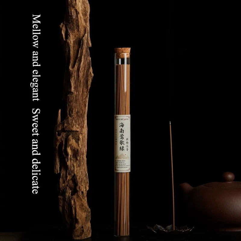 Yingge Green Qinan Agarwood Stick Incense Relax Mind A Sweet Floral Aroma Soothe Bedroom/Yoga Room Clean Air Stick Incense