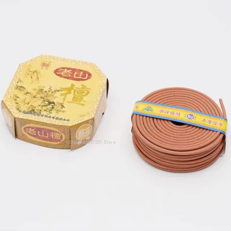 12/24h Lao Shan Sandalwood Incense Coil Incense Worship Buddha Tower Incense Indoor/Purify Air/Remove Odors/lasting Fragrance