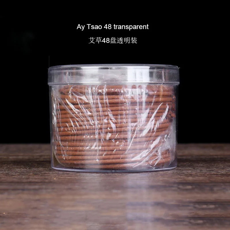 4 Hour/Coil, 120 Coil 48 Coil Optional, Natural Round Household Infusion Diffuser, Fragrance Living Room Toilet Odor Eliminate, Mori-Acid Woven Natural Sediment Mugwort Bags Mixed Packaging Enzyme Tide Purification Air
