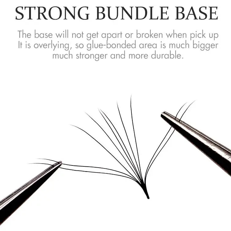 1000 Fans Premade Lash Extensions 0.05-0.07mm Thin Pointy Base