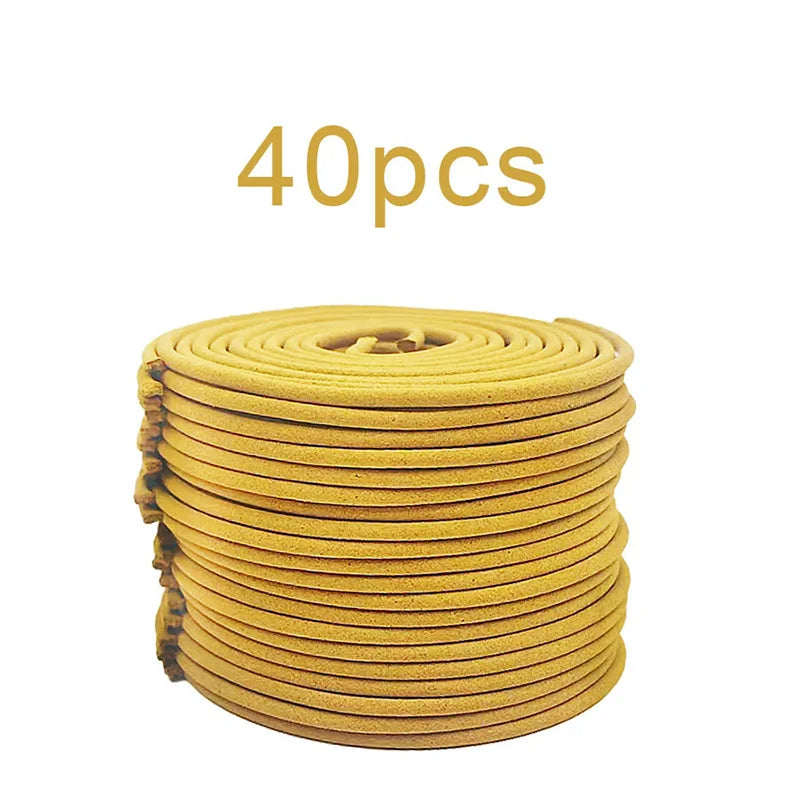 Mixed 40pcs/box Coil Incense Rose Jasmine Lavender Orange Scents Home Aromatherapy 3-4 Hours Burn Time, Mild Fragrance