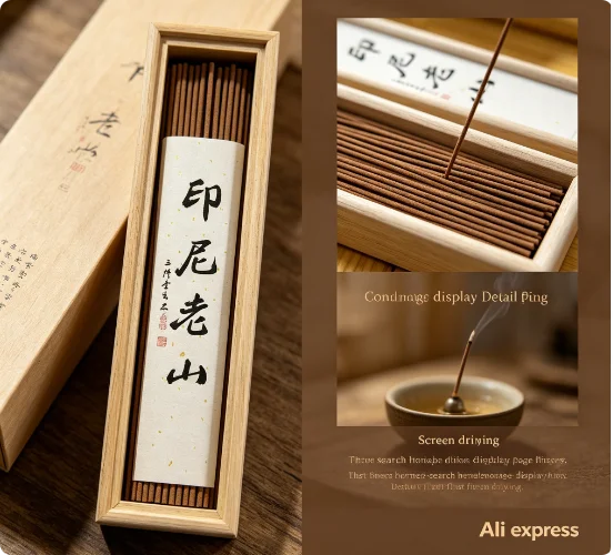 Natural Agarwood Pear Herbal Handmade Aroma Stick Long Lasting Fragrance For Meditation Tea Room Zen Home Air Freshener