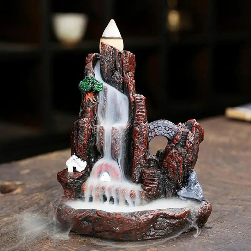 Backflow Incense Sandalwood Agarwood Aromatherapy Home Indoor Deodorization Floral Fragrance Absinthe Cone Incense