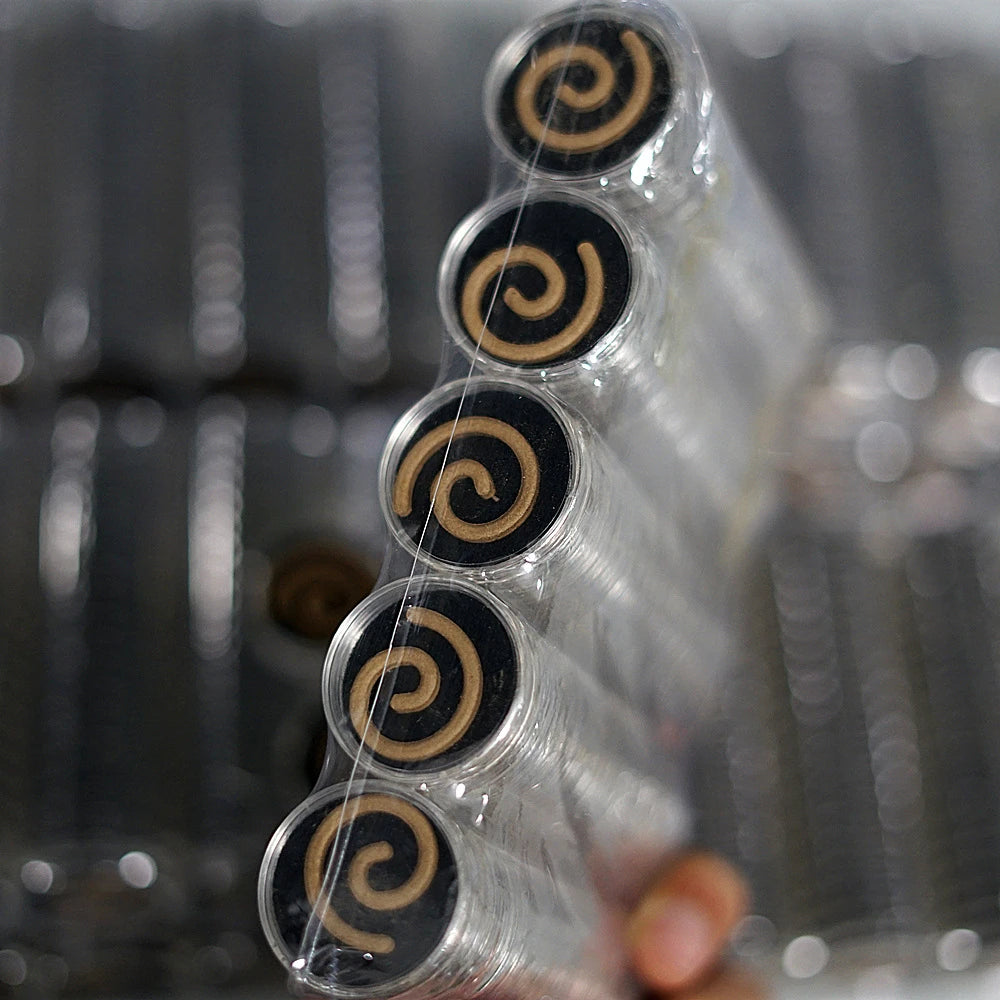 100 Pcs Stick-Free Agarwood Coil Incense, 35 Min Burn Time