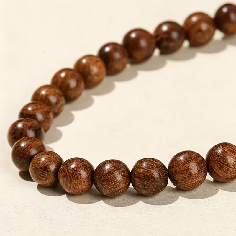 Natural Wood Bead Gold Silk Sandalwood Round Buddha Bead Pick Size For Jewelry Making Diy Necklace Bracelet Accessory 6 8 10mm