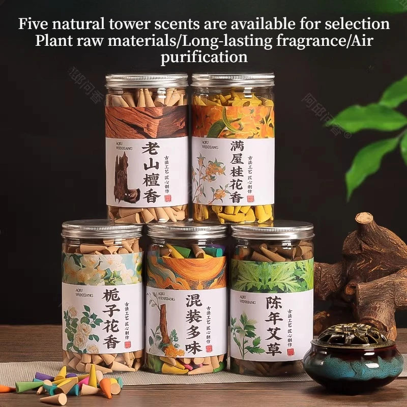 Natural Pagoda Incense Home Agarwood Osmanthus Incense Air Freshener Indoor Room Long-lasting Soothing Mind Invigorating Spirit