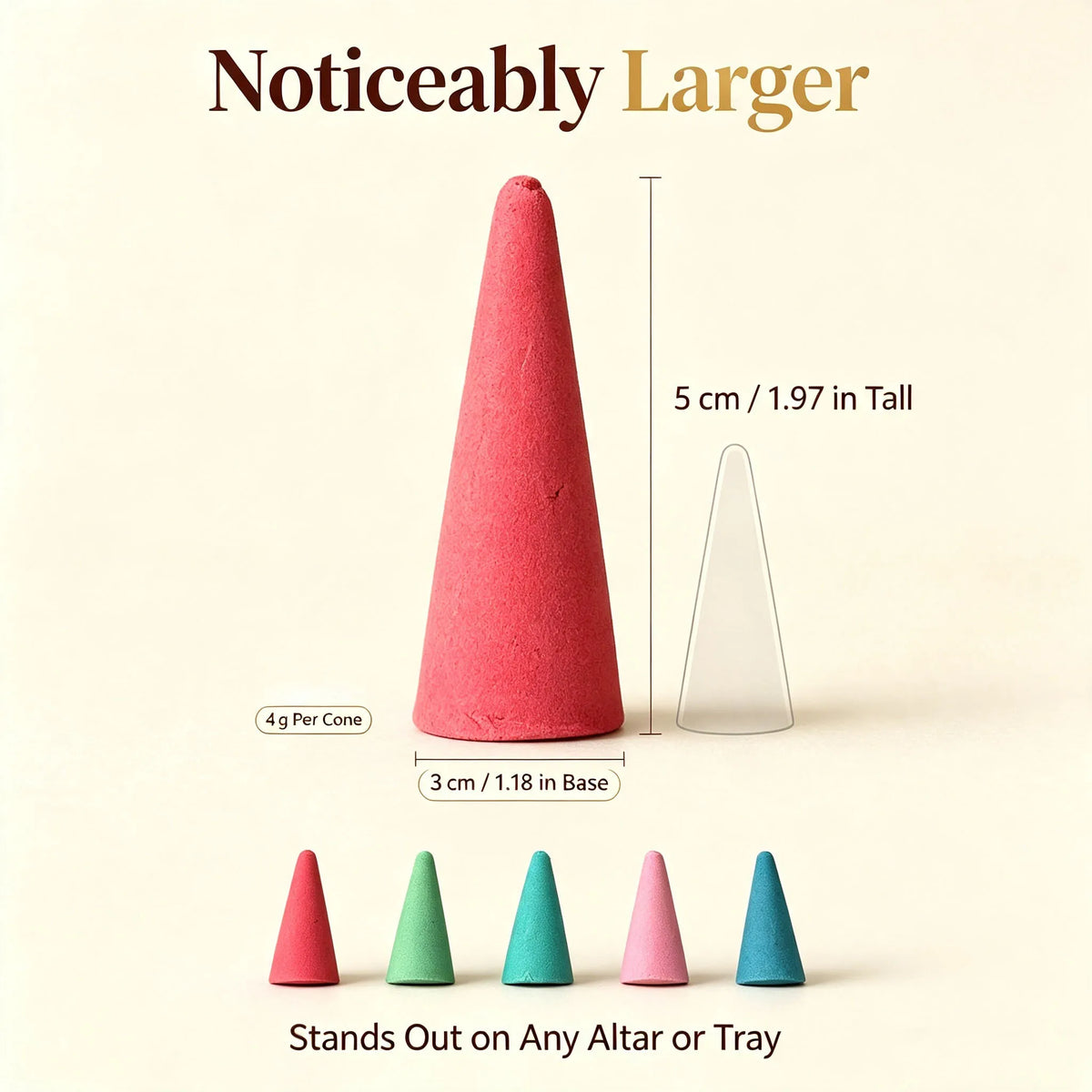 Large Tower Incense Cones Mixed Scents Slow Burning Cone Incense for Home Yoga Meditation Room Fragrance Decor
