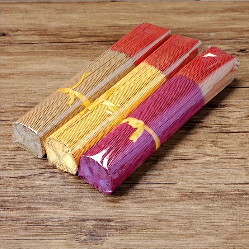 1000 Pieces/lot Smokeless Sandalwood Incense Sticks 500g Traditional Handmade Guanyin Worship Buddha Bamboo Stick Incense