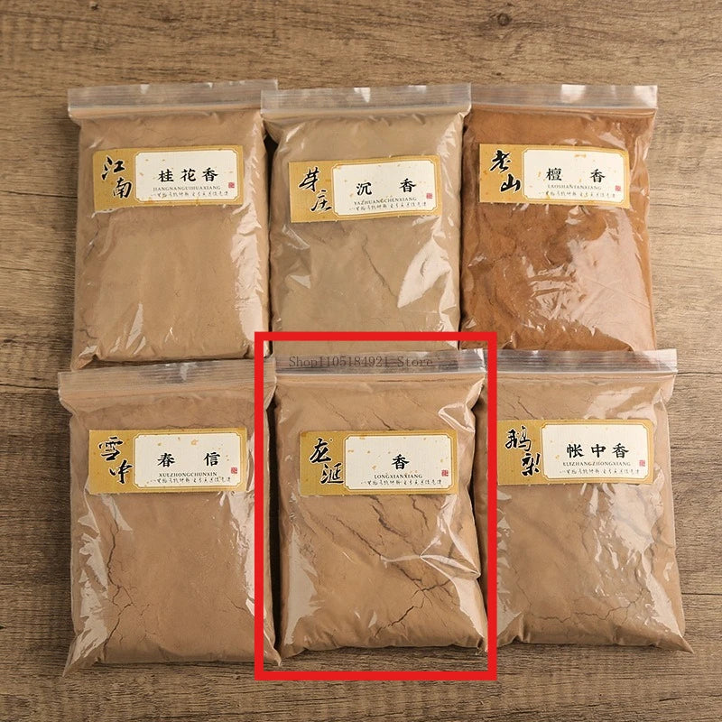 250G Natural Incense Powder Sandalwood/agarwood/ambergris Home Aromatherapy Tea Room Soothes Buddhist Meditation Help Sleep