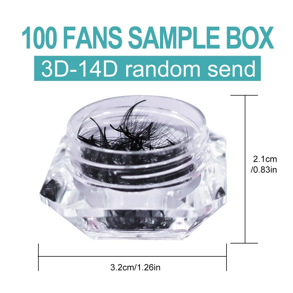 1000 Fans Premade Lash Extensions 0.05-0.07mm Thin Pointy Base