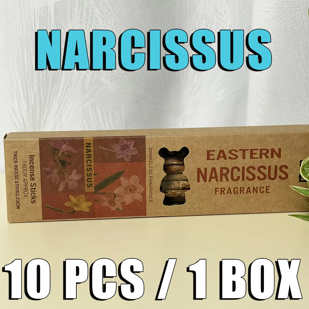 Argentinian Hand-Rolled Incense Sticks in a Box, Containing 6 Scents Including Osmanthus, Rose, Jasmine, Narcissus, Sacred Wood, and Lavender, 21cm Long, with a Rich Aroma, Purifies the Air, Suitable for Yoga, Meditation, Hosting Guests, Reading, Etc