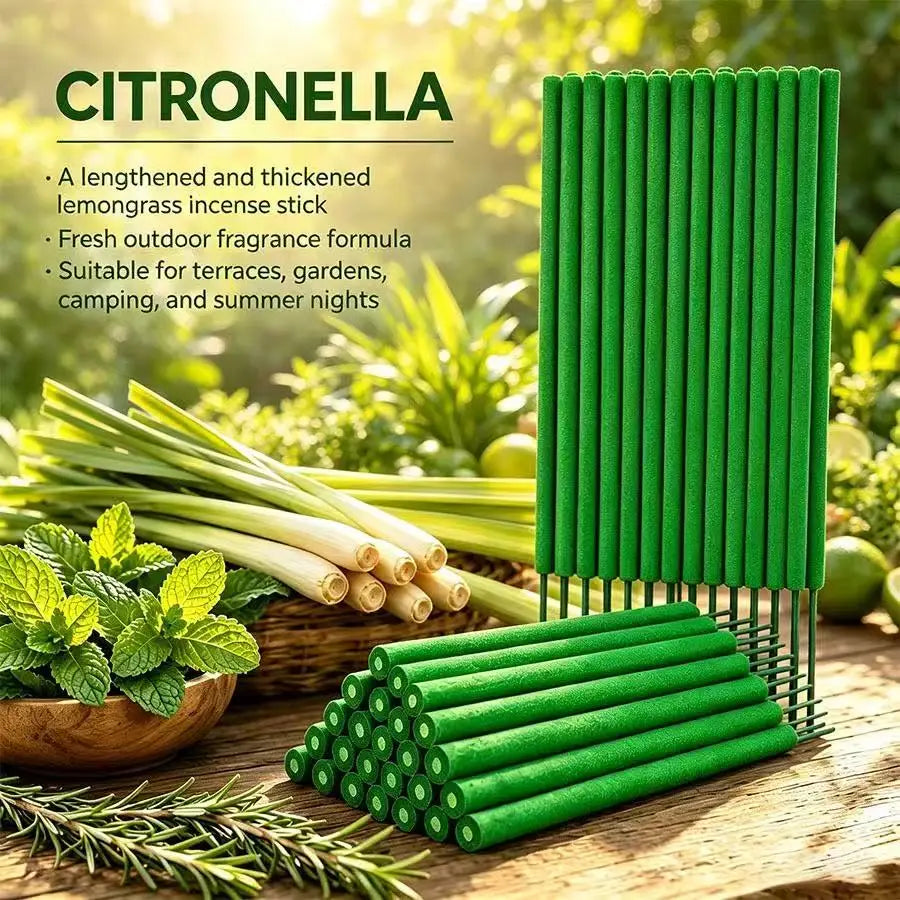 Upgraded Version of the Thick Incense Sticks—Long-Lasting, Richly Fragrant Lavender, Lemongrass, Sage, and Cherry Blossom, Perfect for Outdoor/Indoor Use, Yoga, and Meditation