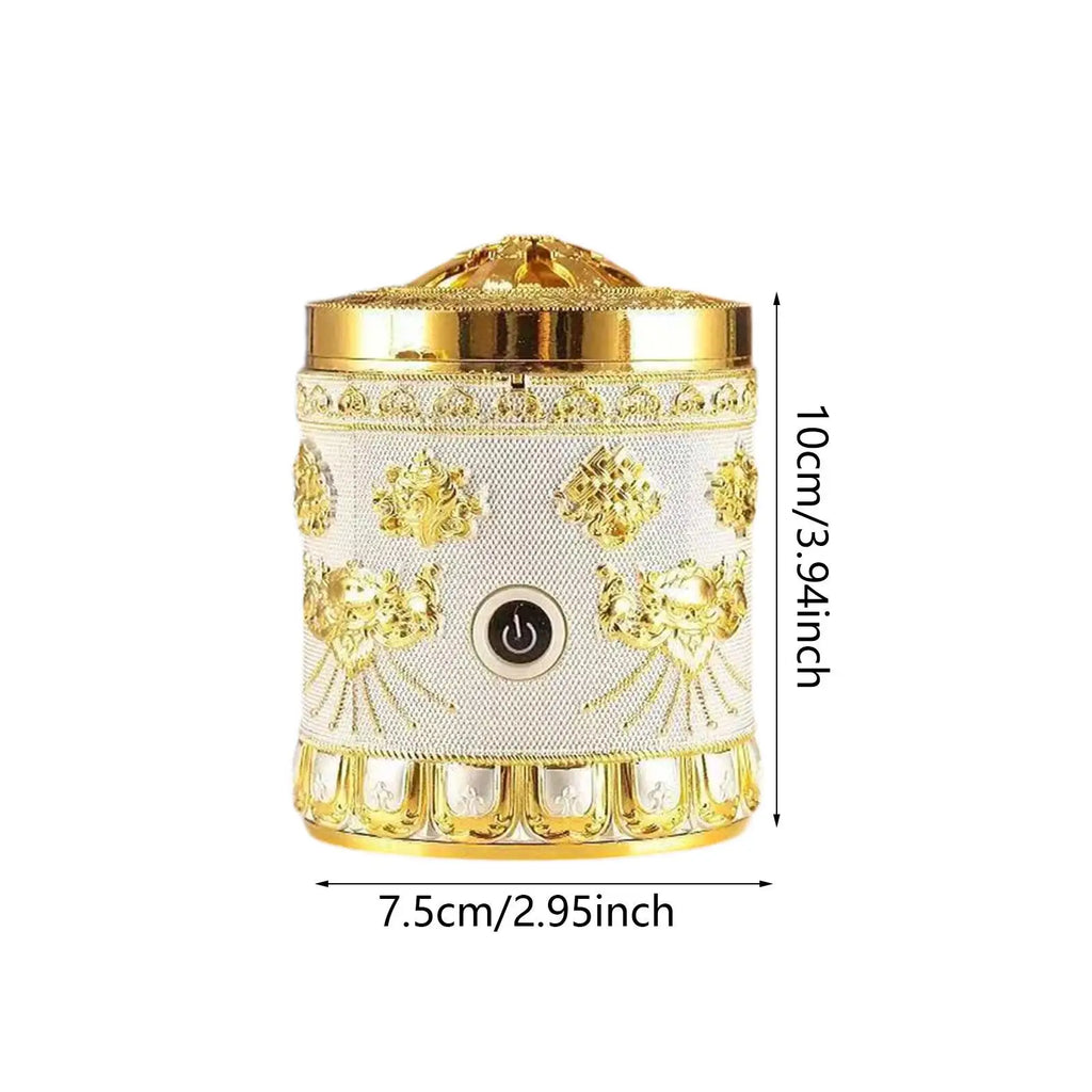 Vertical Alloy Incese Burner Indoor Aromatherapy Gift Auto Shut Off Metal Craft Home Decoration for Bedroom Yoga Tabletop