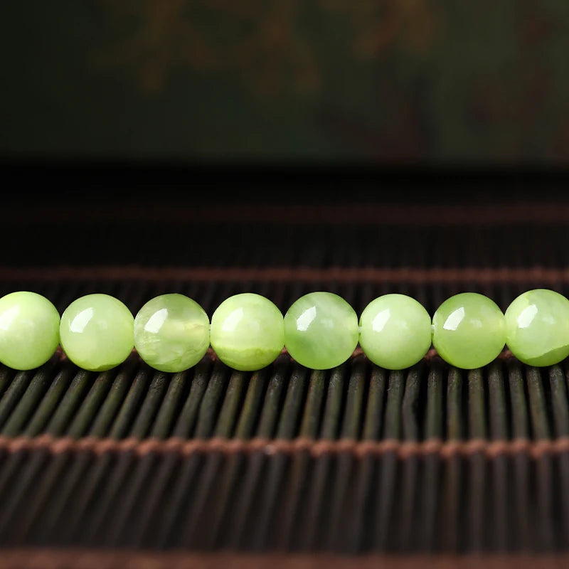 4/6/8/10mm Natural Stone Afghan Green Jade Beads Round Loose Gemstone For Jewelry Making DIY Supplies Bracelet Accessory 15"
