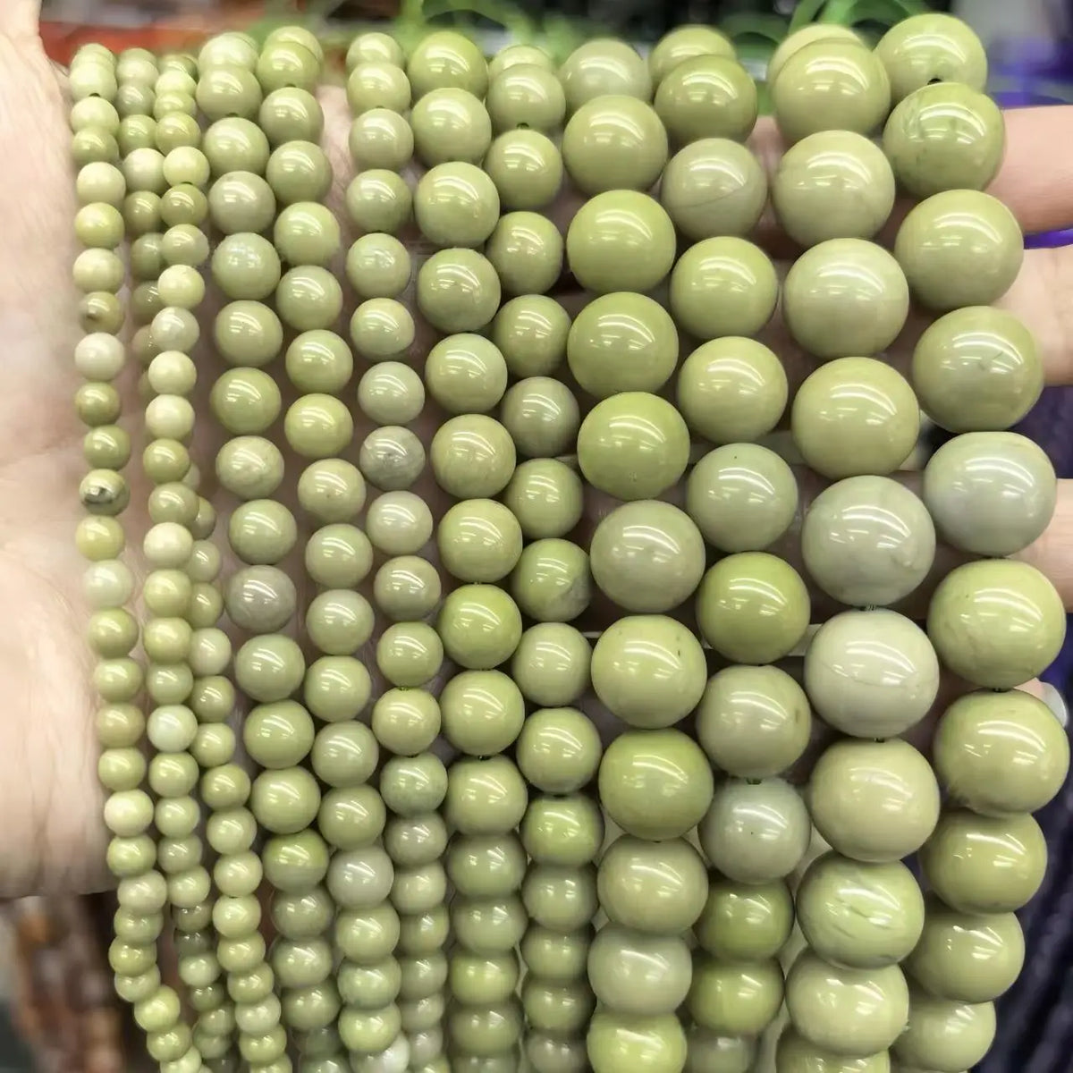 4 6 8 10mm Natural Stone Avocado Alxa Stone Beads Round Loose Spacer Bead For Jewelry Making Diy Necklace Bracelet Accessory
