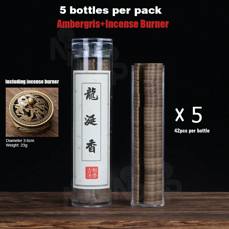 42pcs/tube Mini Natural Disk Incense, Sandalwood Agarwood Fragrance, Incense Burner,air purification calm nerves,study room club