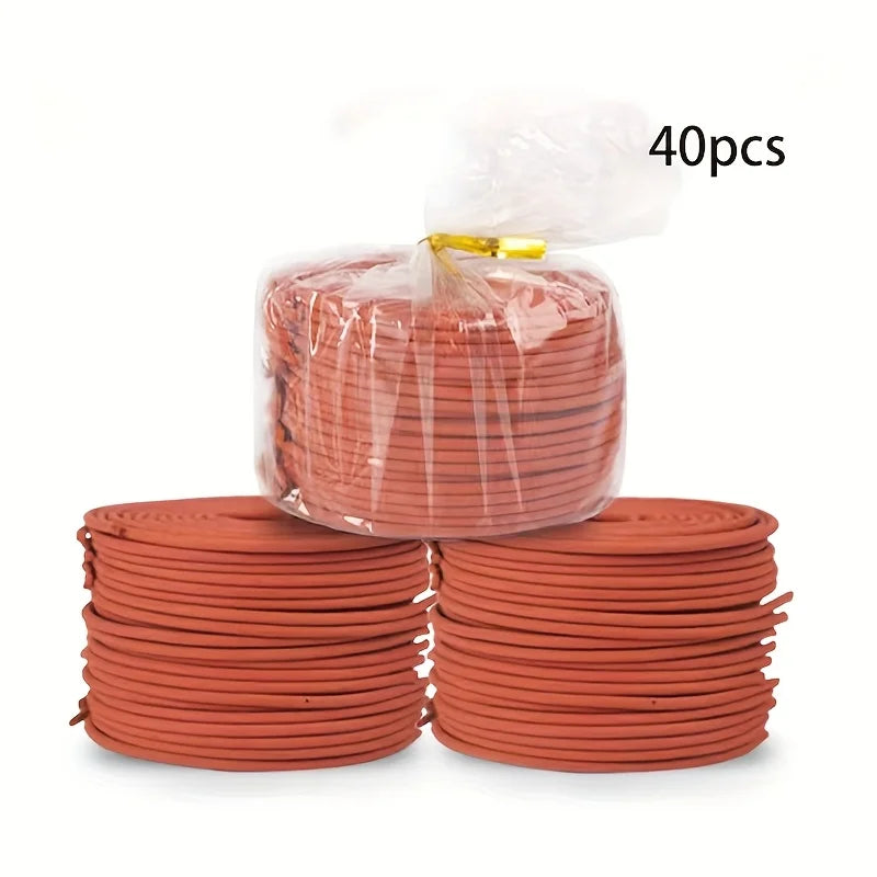 40-Pack Multicolor Spiral Incense Sticks, Rattan Coil Incense for Home, Bathroom Purification, Sleep, Yoga, Meditation, Relaxati