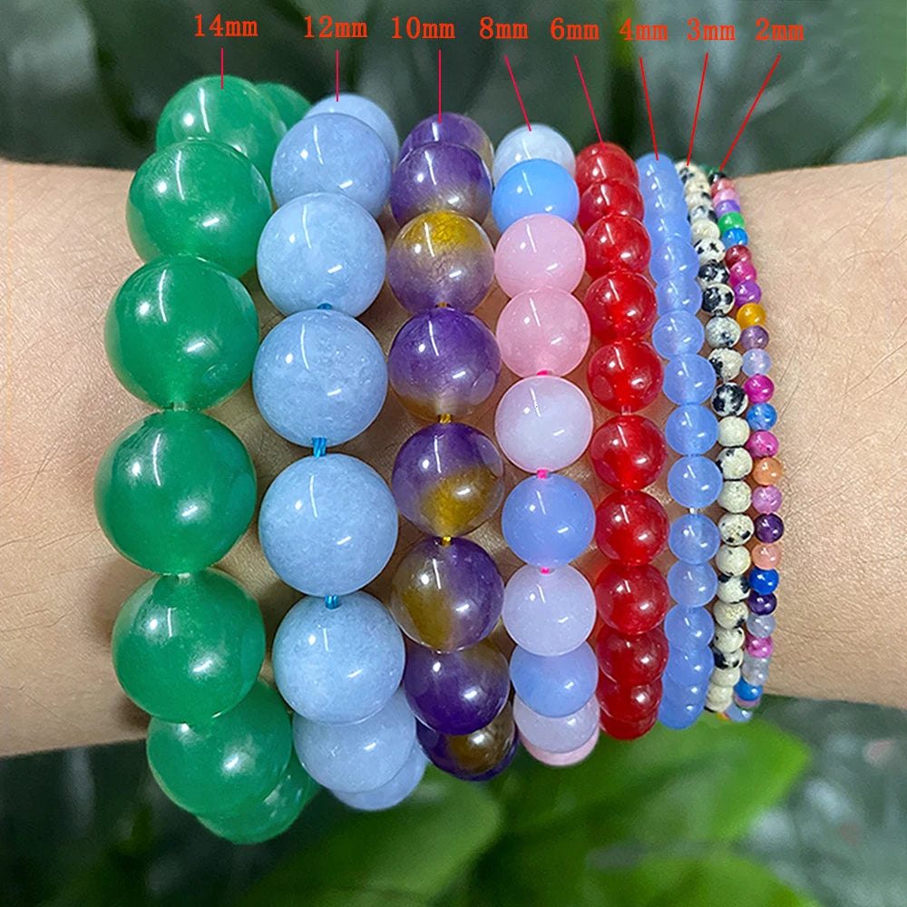 Natural Stone Golden Stripe Lake Blue Cloisonne Round Beads for Jewelry Making Diy Handmade Bracelet 15" Strand 4/6/8/10/12MM