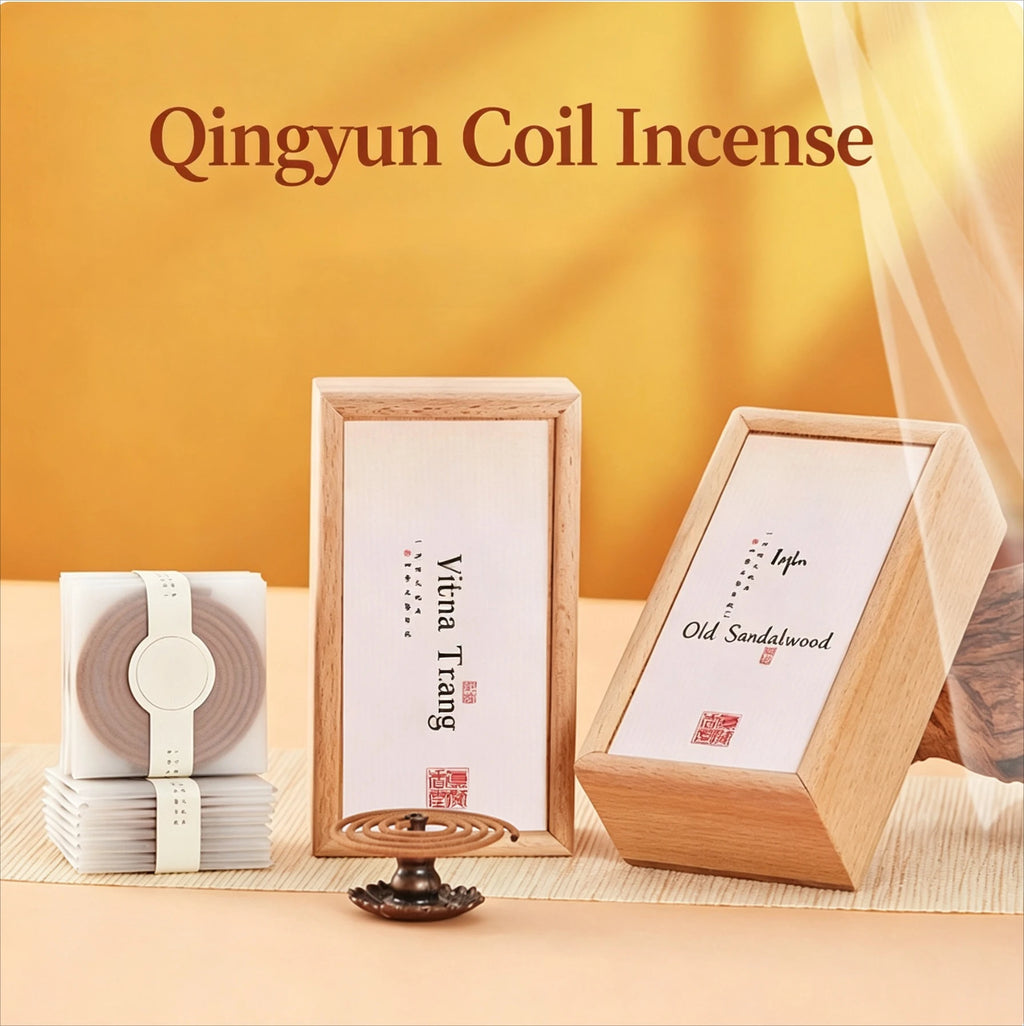 Sandalwood Agarwood Coil Incense Goose Pear Bedchamber Incense Hainan&Indian Old Sandalwood for Home Bedroom Indoor Aromatherapy
