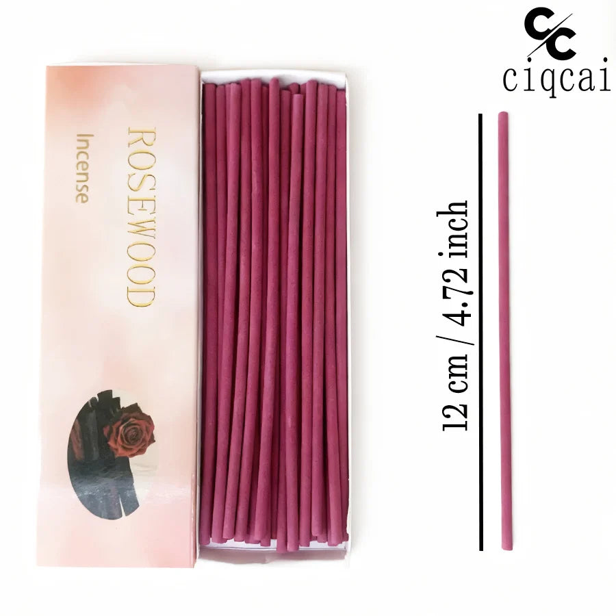 High-Quality Chinese Agarwood Incense with Rose Scent, 12cm Long Natural Incense Sticks, 35 Sticks/Box, Made from Agarwood and Rose Powder, Strong and Long-Lasting Fragrance, Refreshing and Invigorating, Purifies the Air, Suitable for Home, Office, Hotel,